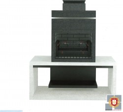 506 D BARBECUE DESIGN 70 NOIR ET BLANC