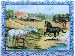 AZULEJO CHEVAUX - 12PCS