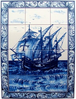 AZULEJO CARAVELLE BLEUE -...