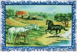 AZULEJO CHEVAUX - 1 PIECE