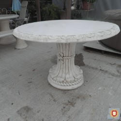 TABLE DE JARDIN RONDE BLANC...